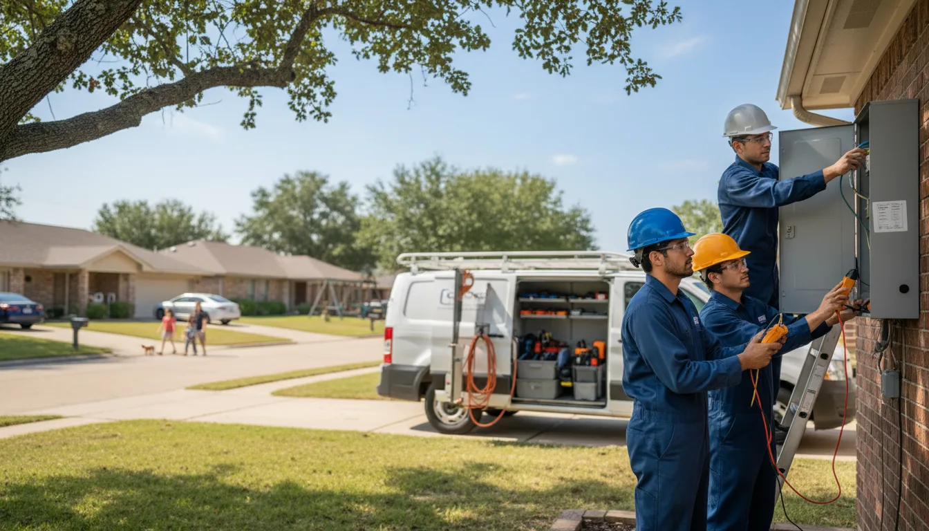 Certified electrician providing emergency electrical services in Pointblank, TX